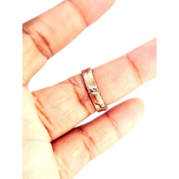 Copper leaf ring size 6.5 - Picture 11 of 12